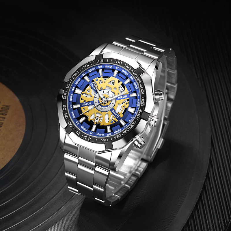 Smartwatch Luxury Watches For Men - Luxuriöse Skelett-Uhr für Herren, Leuchtende Militäruhr,