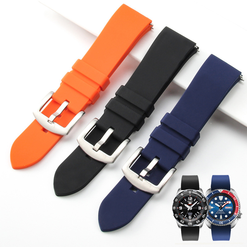 Tissot Watches Smartwatch - 19/20/21/22/24mm Gummi Uhrenarmband Silikonarmband für Casio