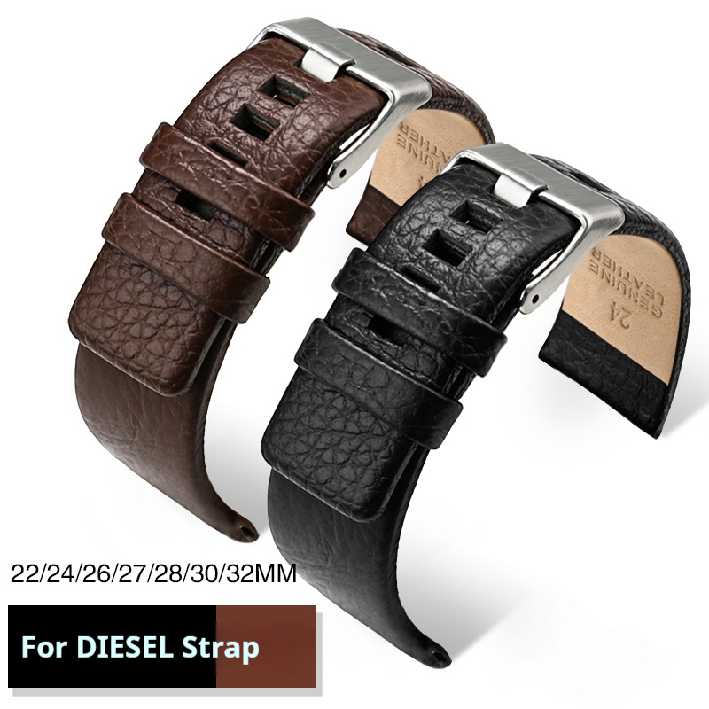 Diesel Watches Smartwatch - Echtes Lederarmband für Diesel DZ7312 DZ7314