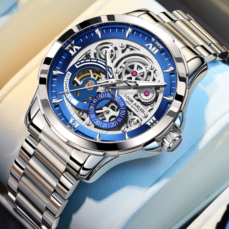 Cartier Watch Tank - Automatische Mechanische Uhr Herren Skelett-Geschäftsuhr Luxuriöse