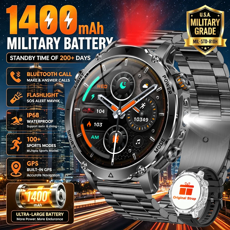 Brand+1400mAh Smartwatch mit g – Smartwatch Watches Brands For Men Bewertung und Preis
