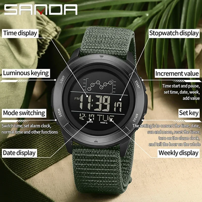 SANDA 2198 Herren LED Digital  – Tide Watch Surf Bewertung und Preis